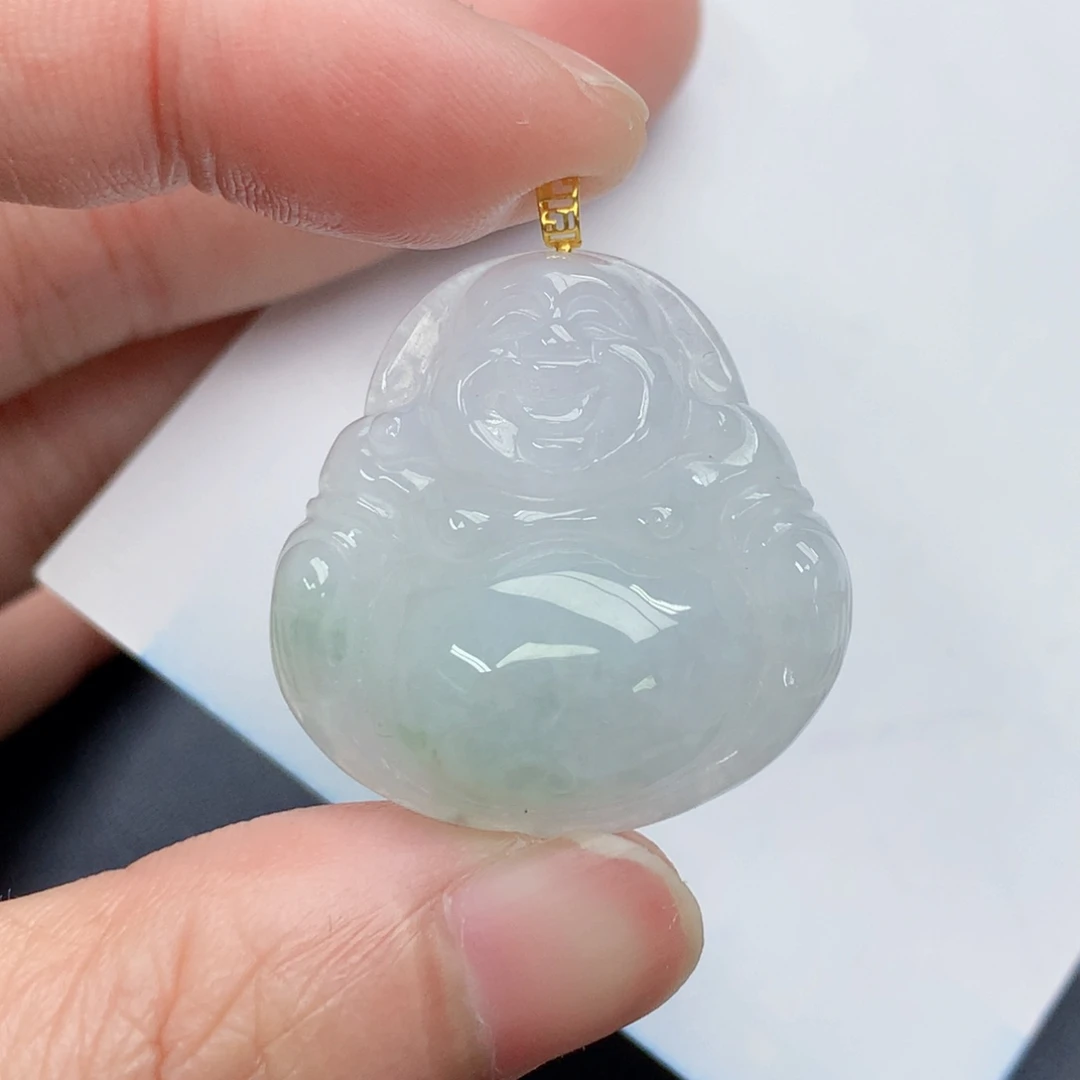颈饰18K金镶嵌翡翠