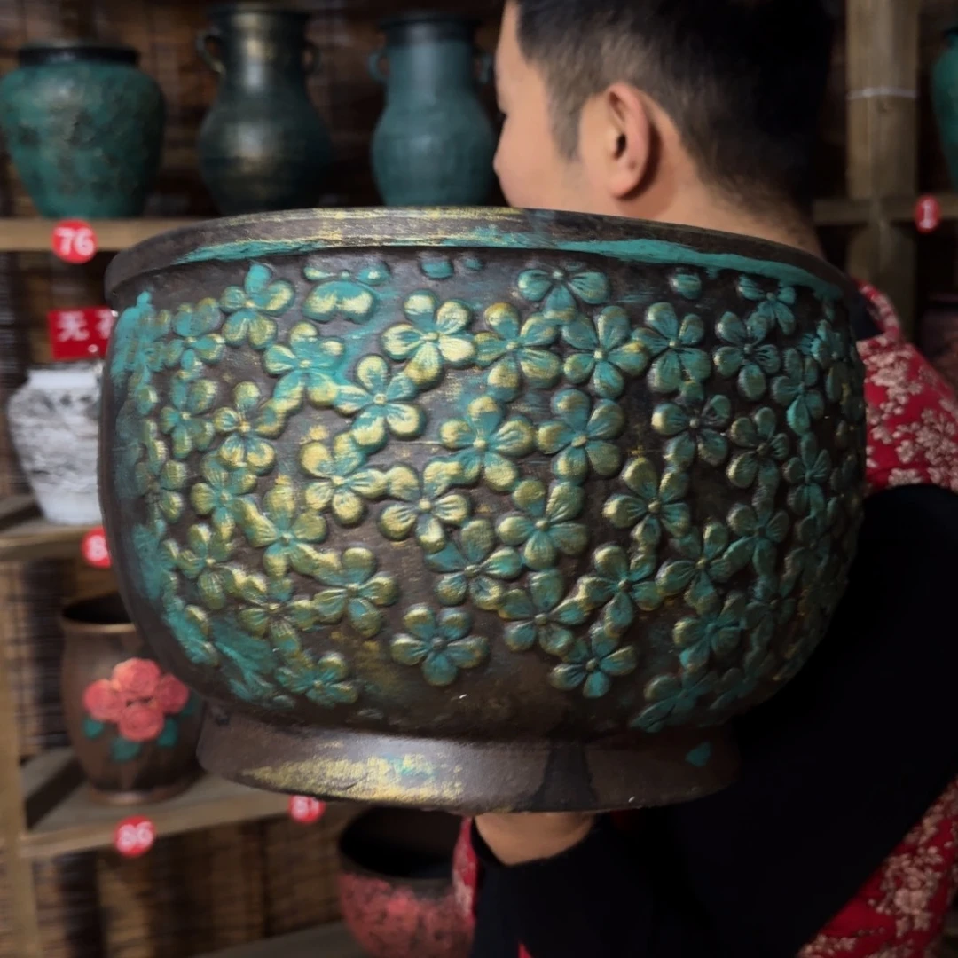 带孔高端浮雕花盆炸炸炸炸