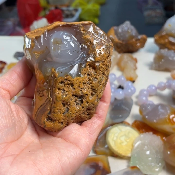 玛瑙/玉髓未镶嵌吊坠(不含链)