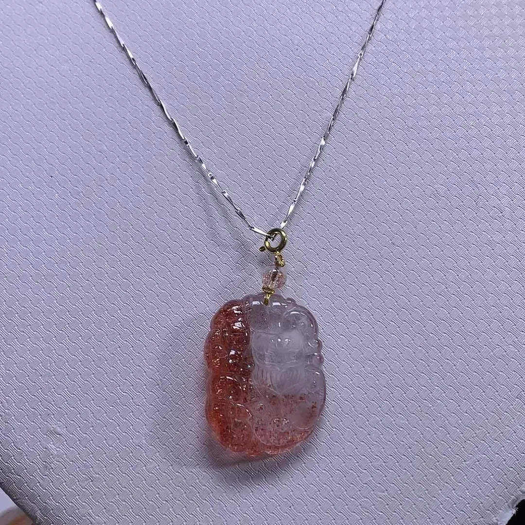 未镶嵌水晶吊坠(不含链)金草莓狐后