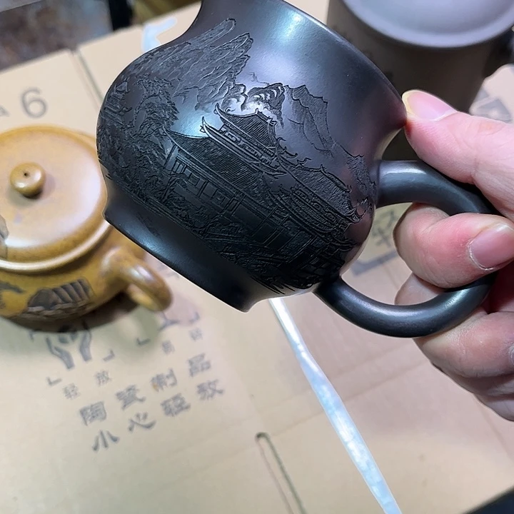 紫砂茶杯全手工紫砂主人杯