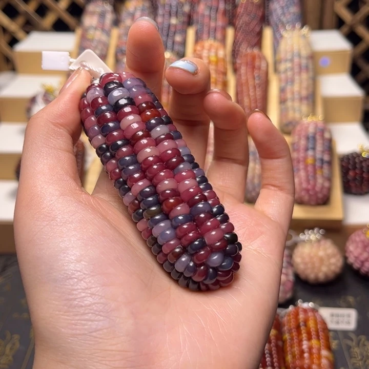 文玩玉米玫紫色调