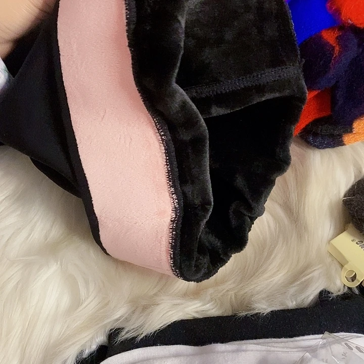 黑色加绒加厚打底裤一条