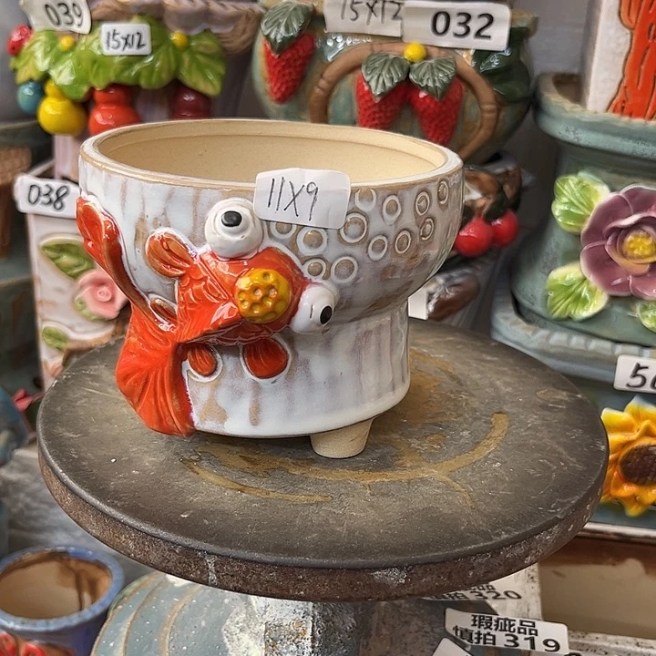 粗陶材质多肉花盆