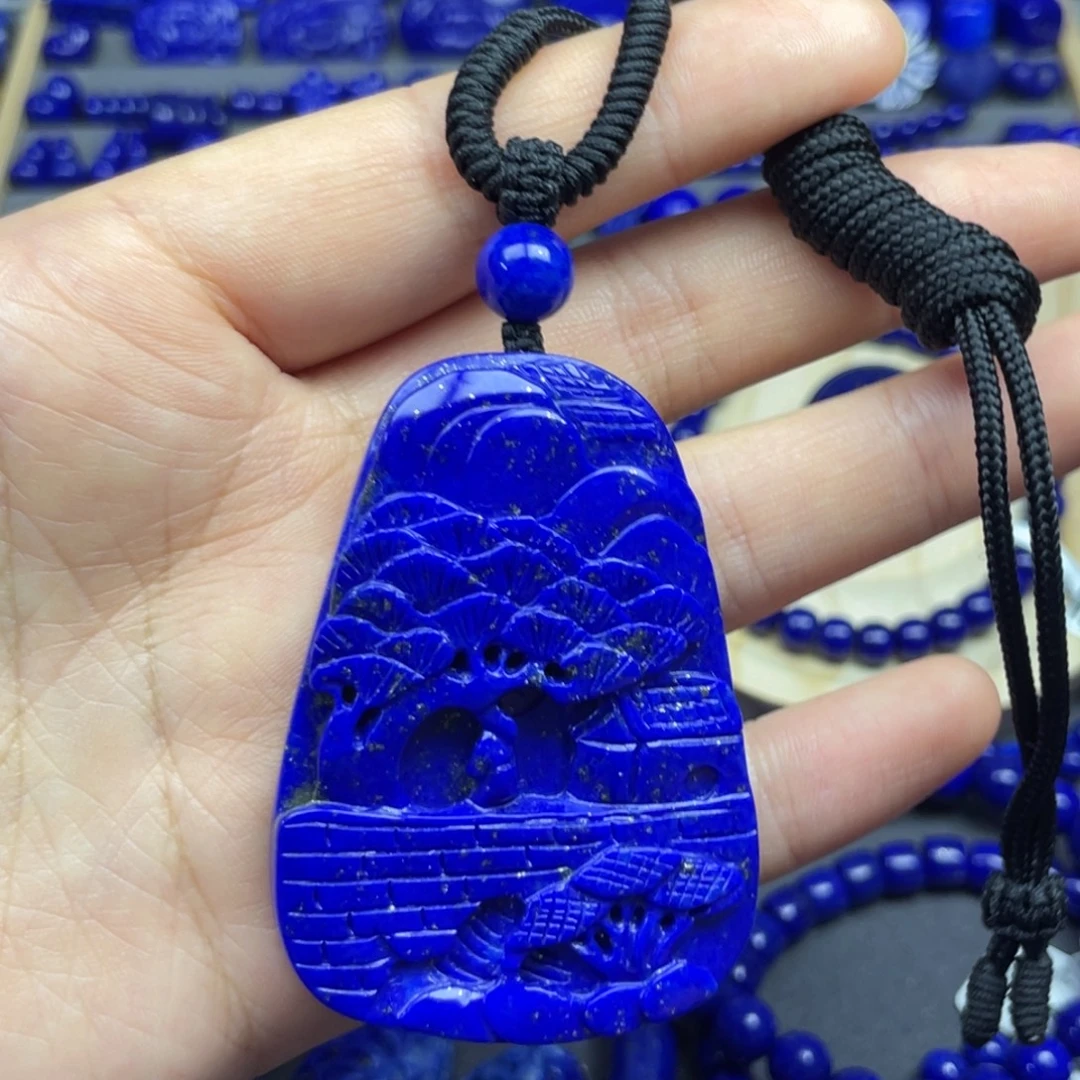 青金石未镶嵌吊坠