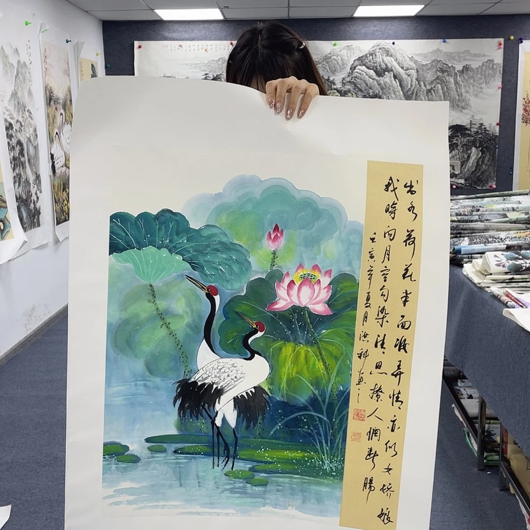 国画国画作品小姐姐放漏…