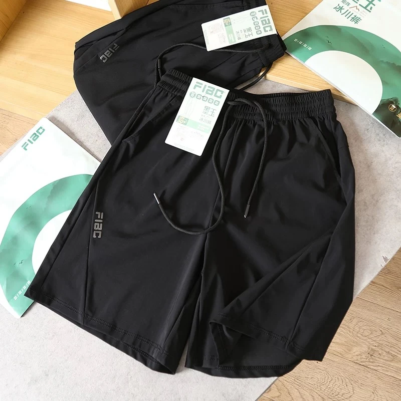 D007冰爽男女同薄款休闲运动百搭速干短裤弹力透气舒适五分冰川裤
