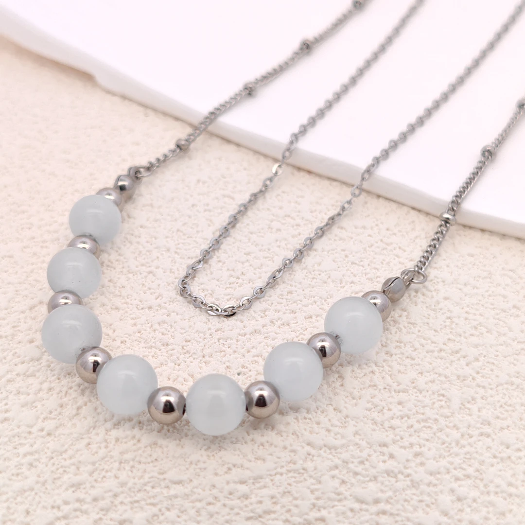 XUPING/旭平首饰 不锈钢项链 夏上新高级感珠珠 GDM T001111880