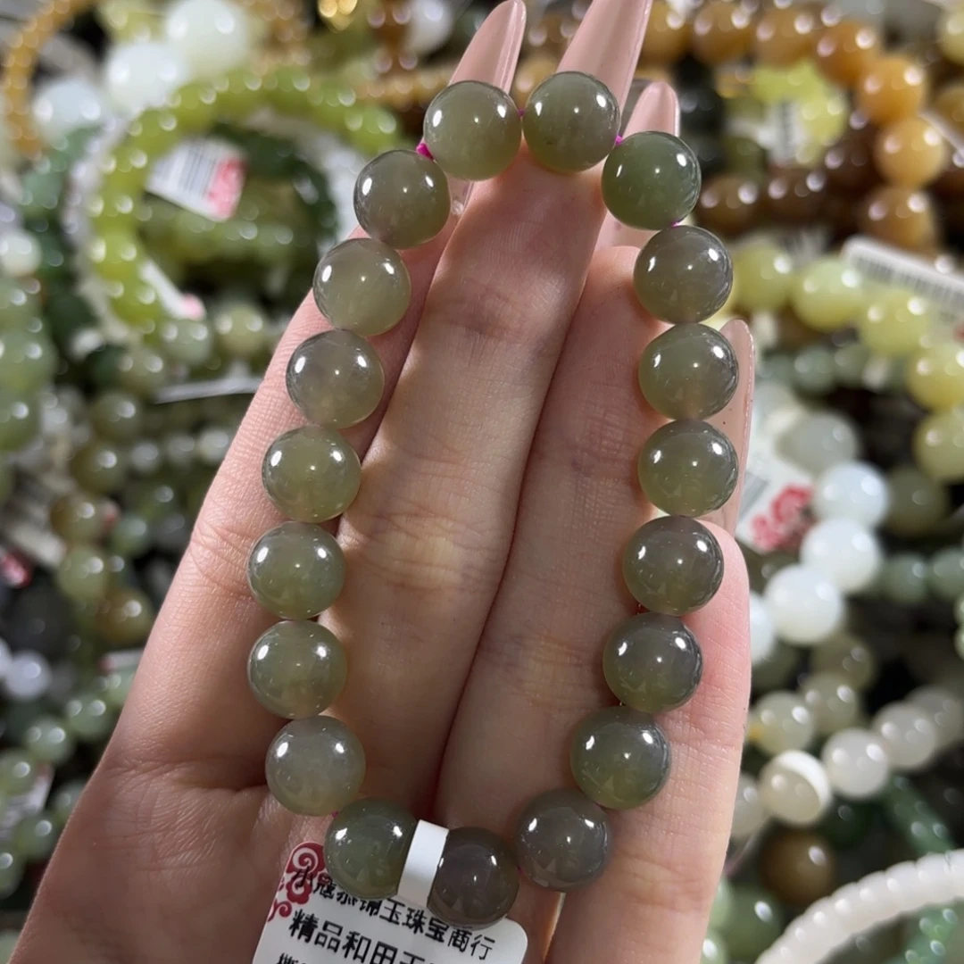 和田玉未镶嵌手链63