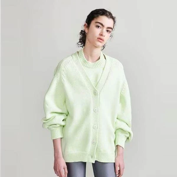 日单贵牌 2.7w宽松 尼龙棉 粗毛线毛衣 开衫42X