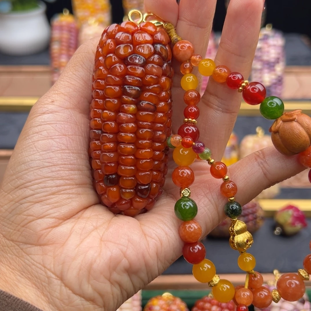 芬***蓉无非金属七彩文玩玉米专拍链接