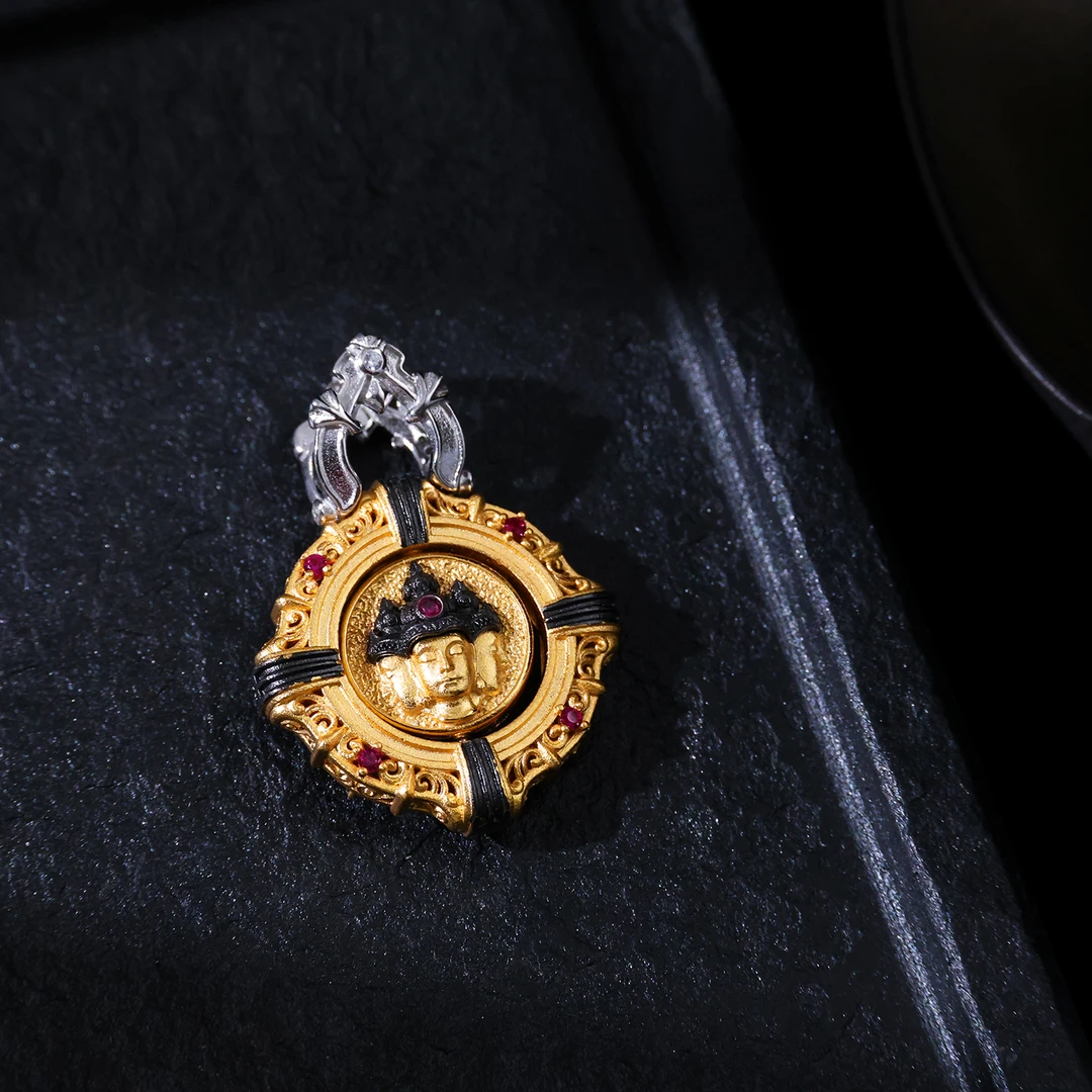 吊坠925银 【思嘉】穿搭系列 · 人生四面三色转Y吊坠 | BA0173