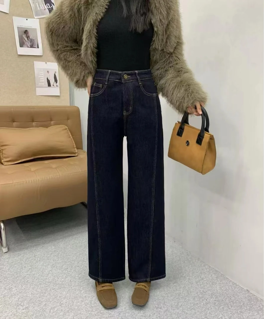 CK 8853新款加绒百搭牛仔裤