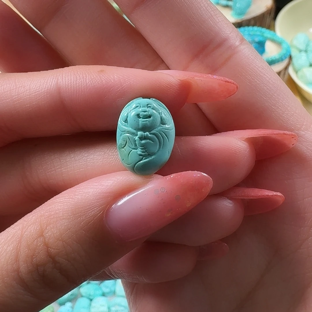 绿松石未镶嵌吊坠(不含链)弥勒佛