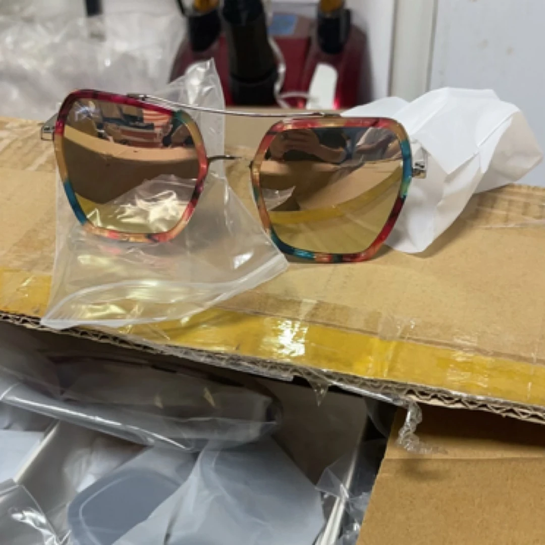 直播专享pa 莎男女款欧美风金属框太阳镜户外出行紫外线遮阳镜