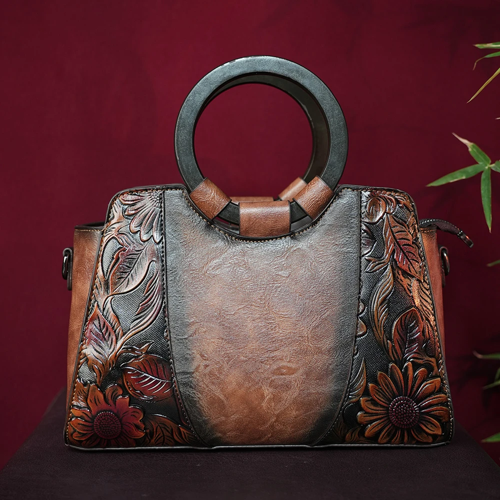 单肩包斜挎包高端晚宴国潮民族风手提包中国风时尚气质高档包绿色