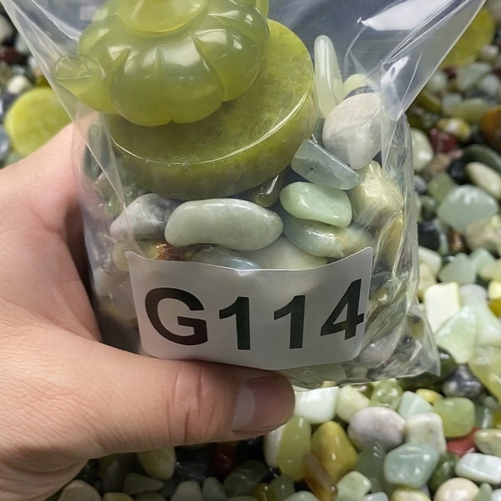 岫玉鱼缸石未镶嵌