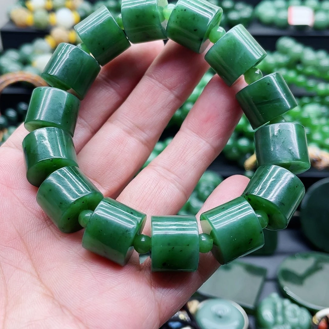 和田玉（碧玉）未镶嵌手链