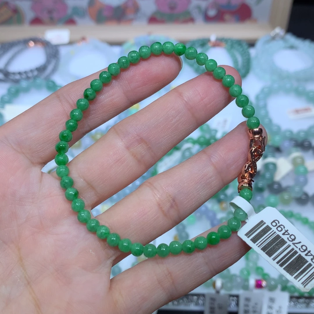 翡翠未镶嵌手链天然