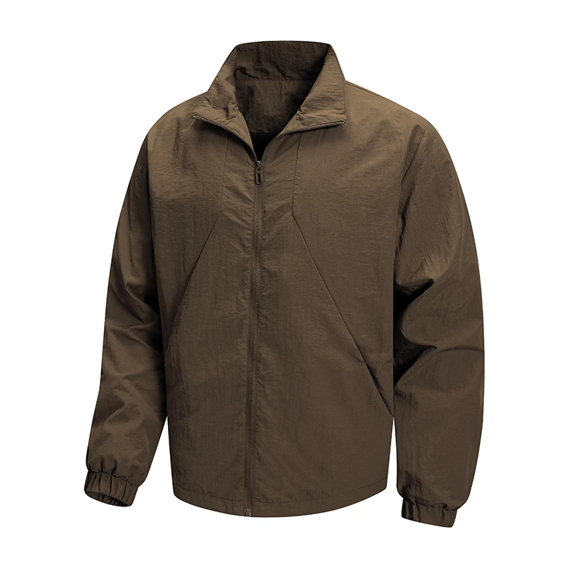 新款男风衣夹克工装户外高品质锦纶面料锦纶弹力立领男款春秋外套