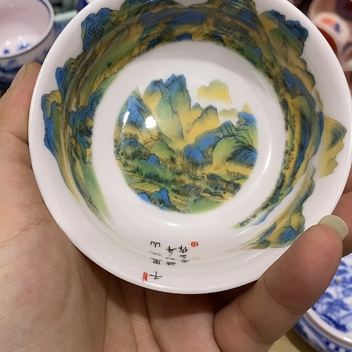 摆件陶景德镇陶瓷主人杯24556