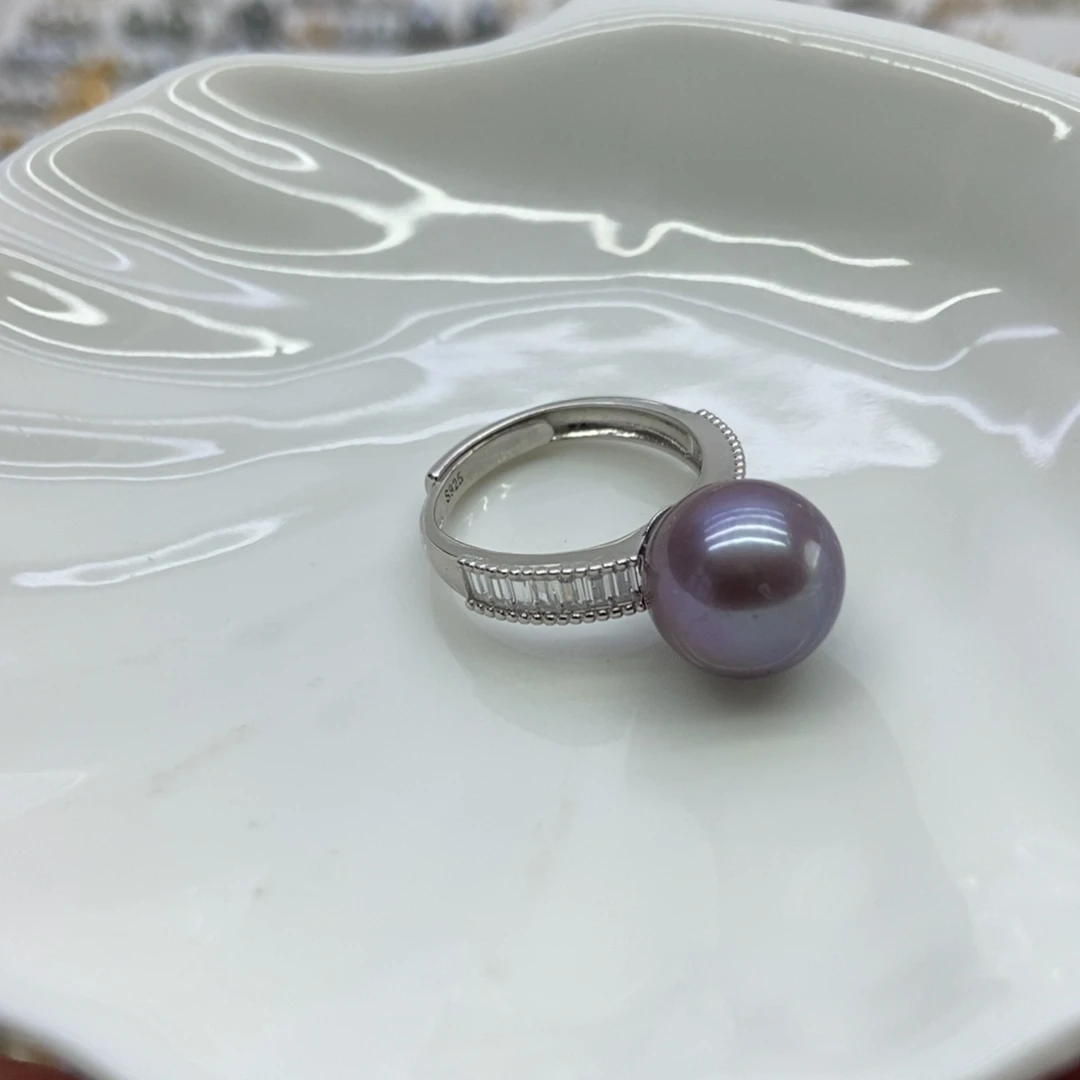 淡水珍珠戒指银S925镶嵌