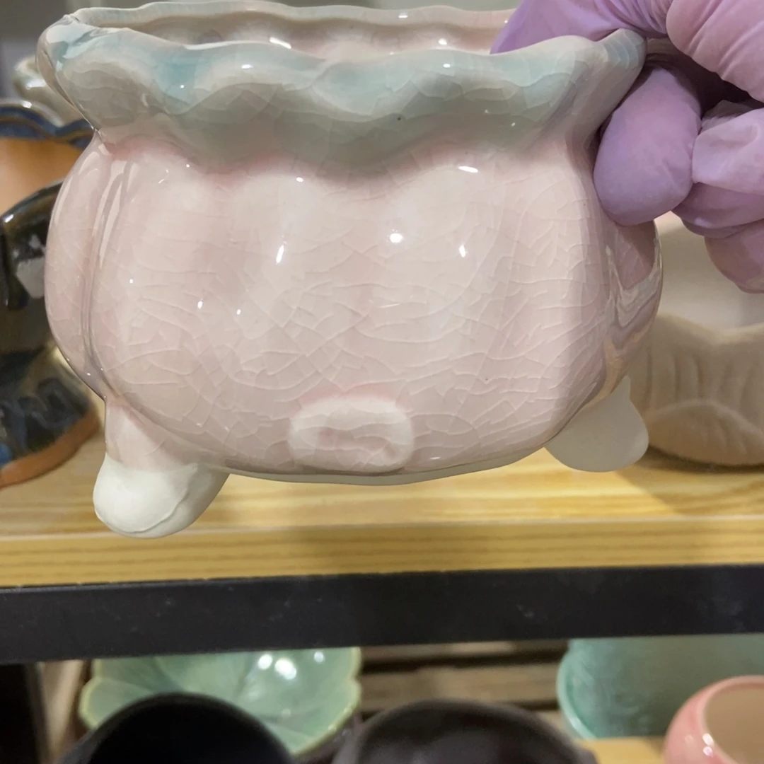 红陶高温陶瓷花盆