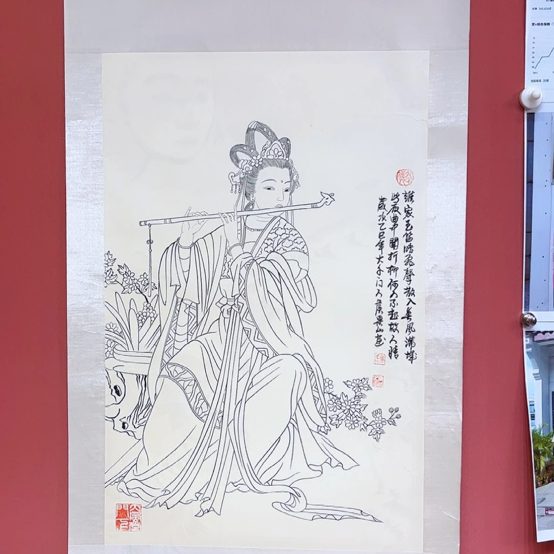 国画侯果山老师亲笔手绘作品朵