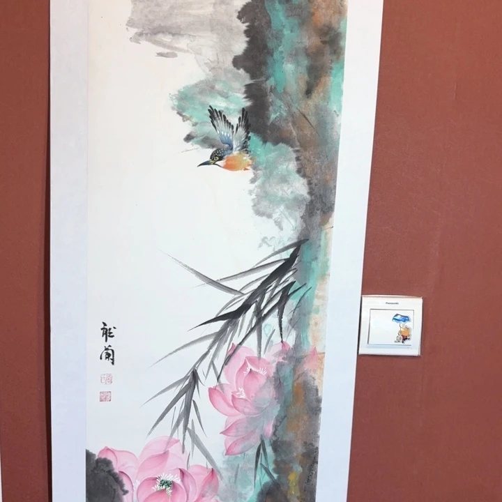 国画听兰老师花鸟