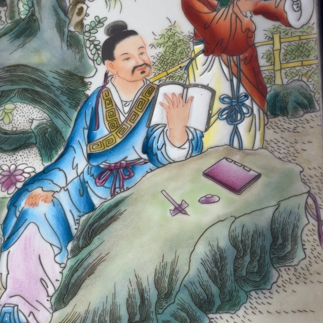 波***瓶粉彩人物故事陶瓷瓶