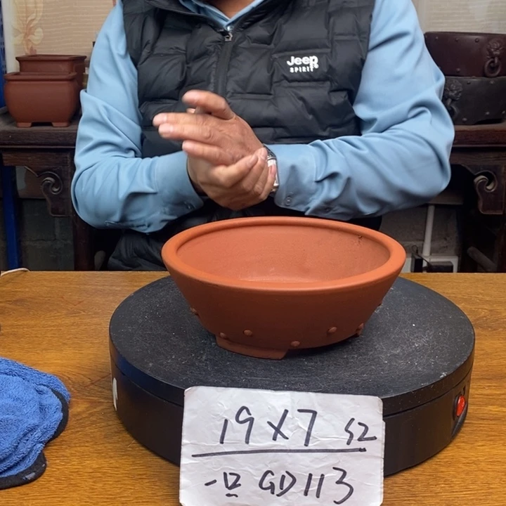 紫砂花盆货号一只GD113