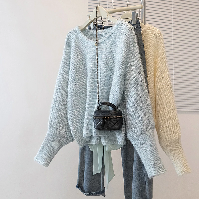 大码女装2025早秋季新款毛衣镂空针织衫松弛感设计感宽松显瘦上衣