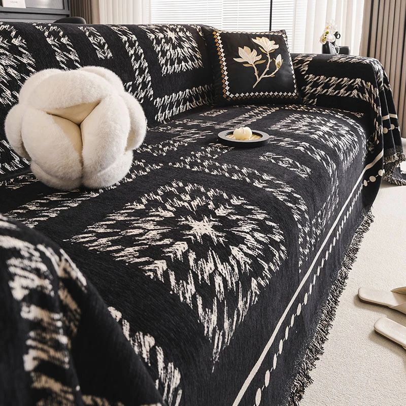 2024新款雪尼尔沙发巾简约全盖毯坐垫子轻奢沙发盖布套罩四季通用