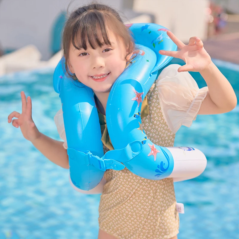 儿童穿戴式游泳圈加厚女男孩成人泳圈防侧翻学游泳背心浮力衣浮圈
