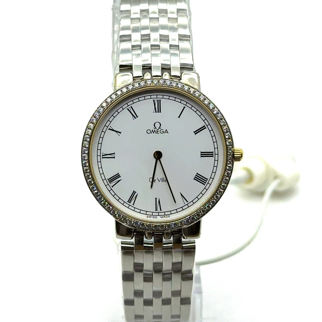 95新 Omega/欧米茄 75031/碟飞系列/女士石英腕表/32盘/后钻盘