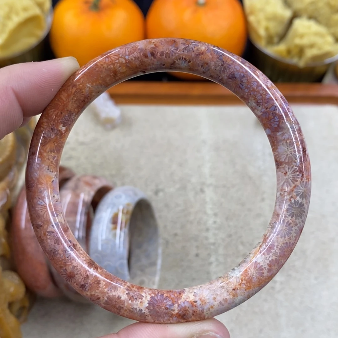 硅化珊瑚（珊瑚玉）A600 61圈未镶嵌