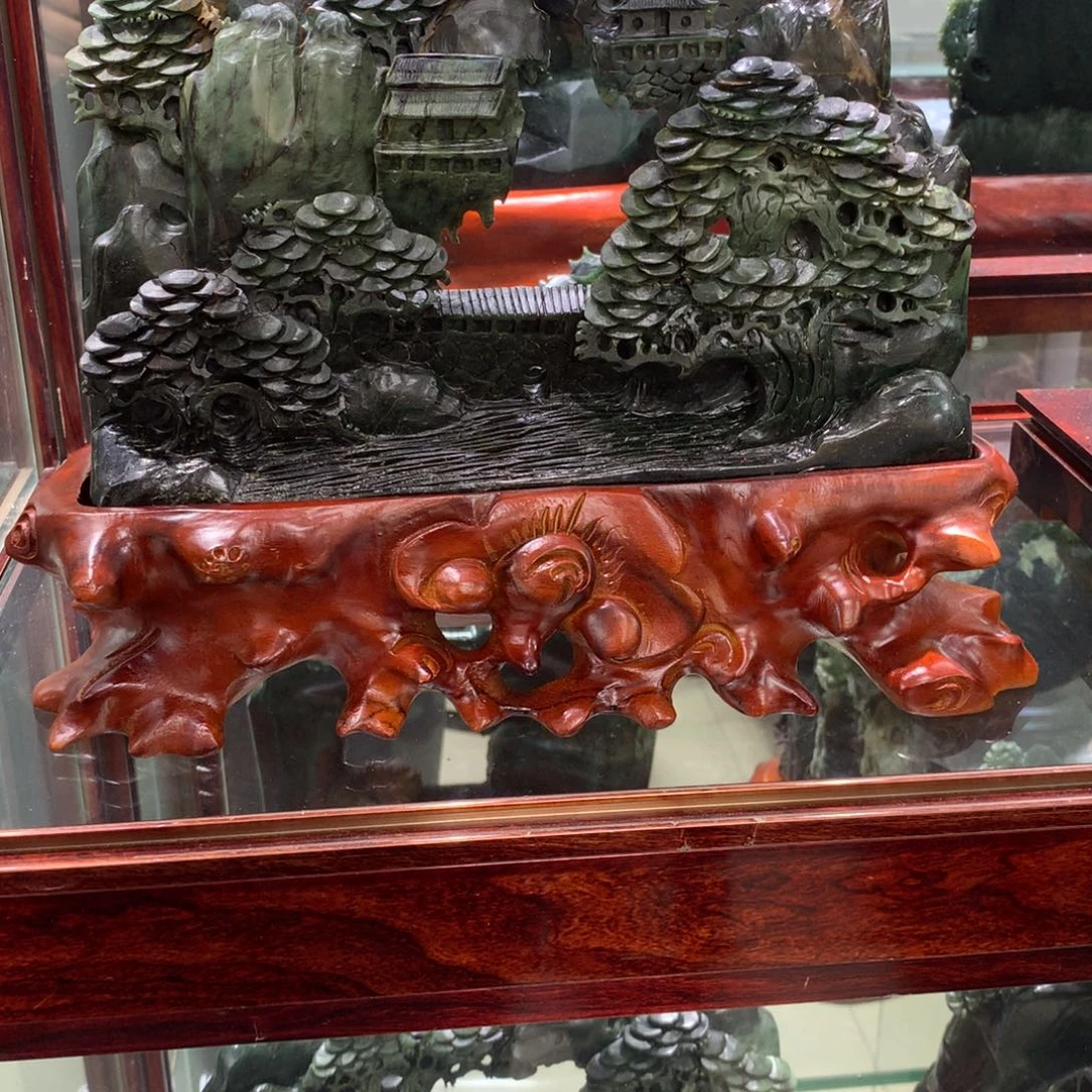 泰山玉精品山水摆件