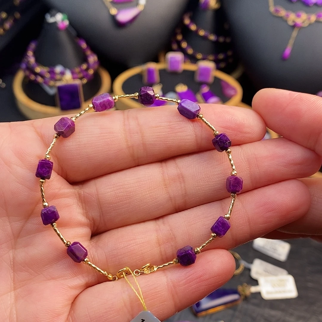 苏纪石（舒俱来）18K金镶嵌手串