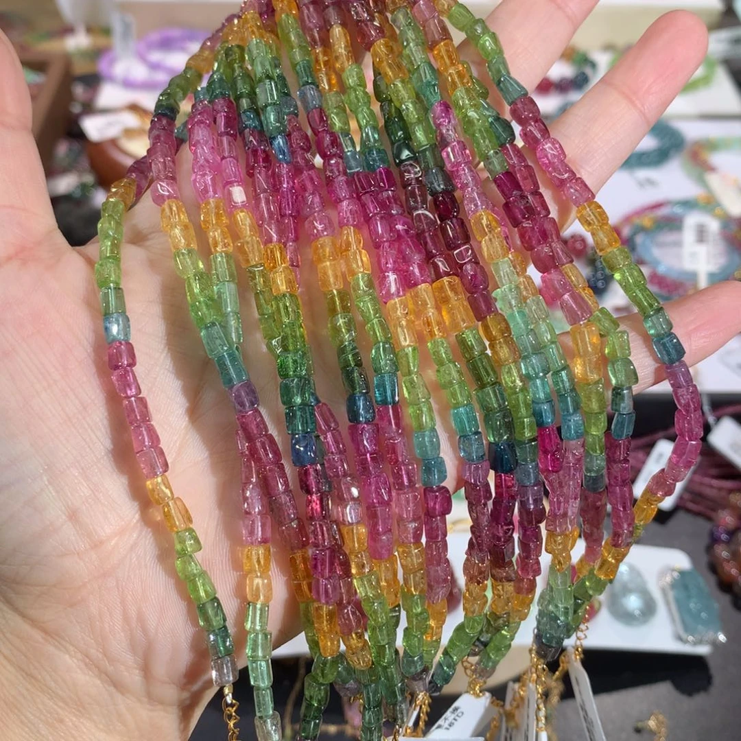 碧玺未镶嵌手链多样性发其一