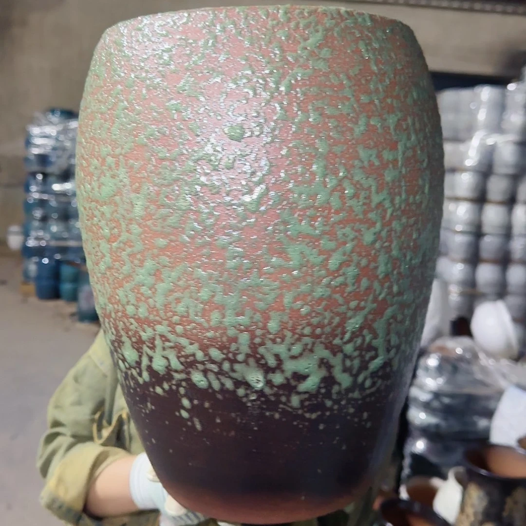 紫砂花盆高32口22