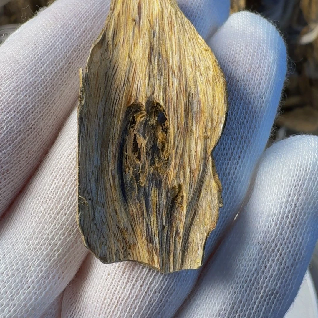 也***许沉香碎屑沉香高州虎斑棋2.08克