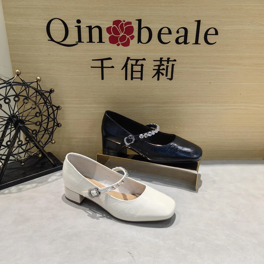 Qin&beale/千佰莉 1918 时尚百搭 复古低跟 玛丽珍