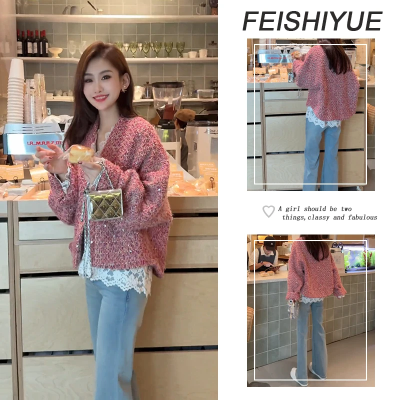 秋季温柔系穿搭女2025新款韩版小香风时尚外套显瘦百搭裤子两件套