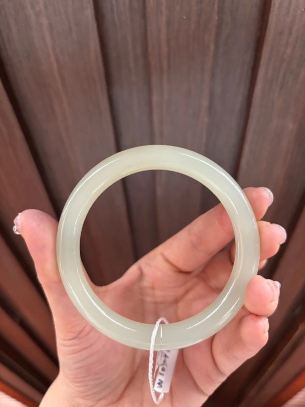 WT03091和田玉青海料晴水手镯59圈口