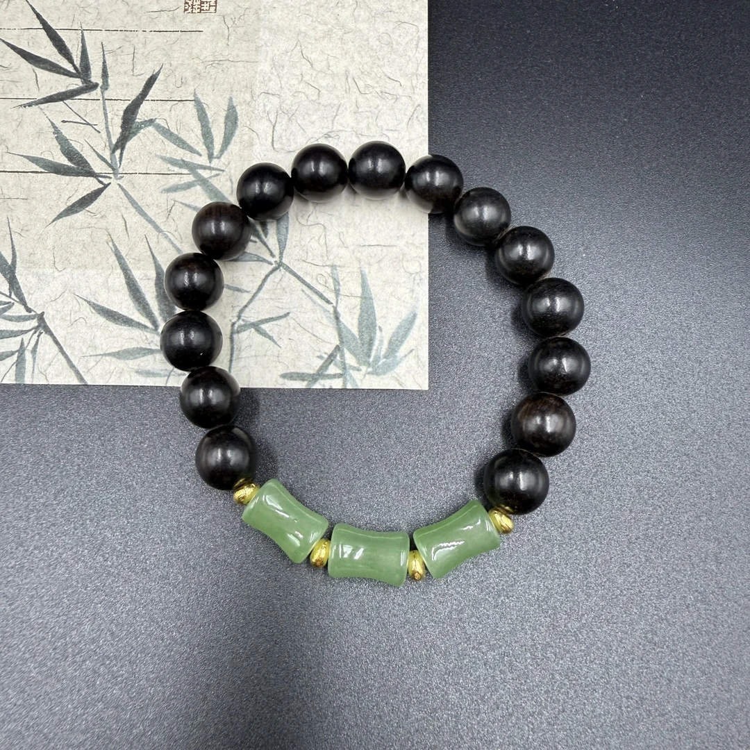 A034黑檀10mm手串【无礼盒】