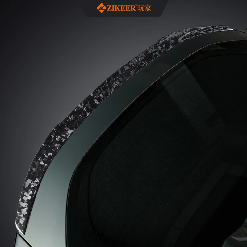 适用极氪001刀锋尾翼碳纤维真碳湿碳尾翼干碳小鸭尾尾翼改装配件