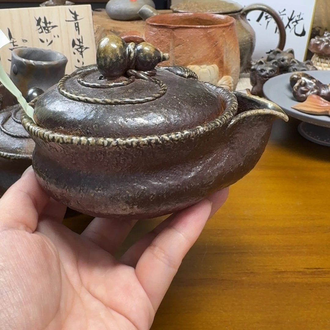 备前烧 入江光仁司 中期 金葫芦宝瓶