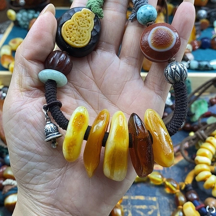 蜜蜡未镶嵌项链项链