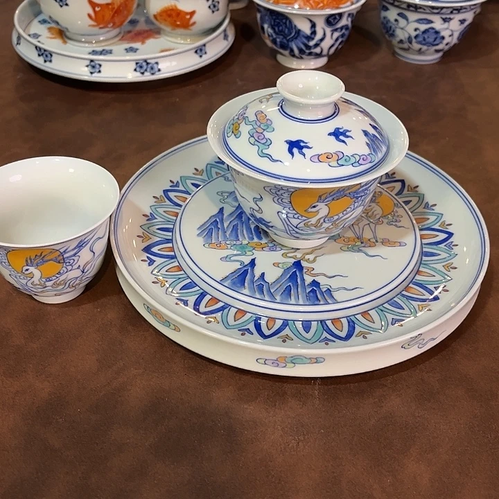 錡镇堂手工手绘三件套装