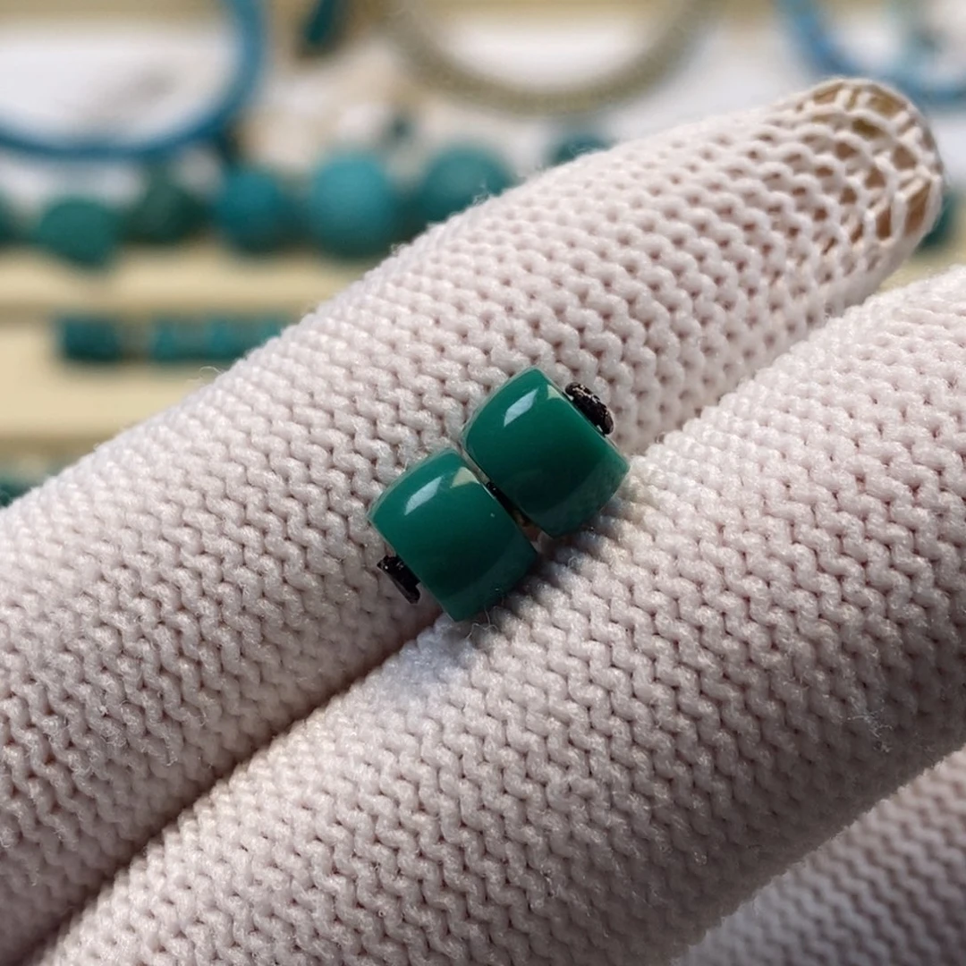 未镶嵌绿松石珠宝奇石直切6.7*4.6